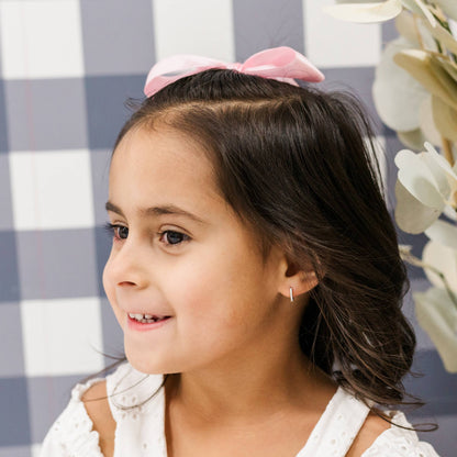 Cherished Moments - Sterling Silver Huggie CZ Hoop Earrings for Babies and Kids