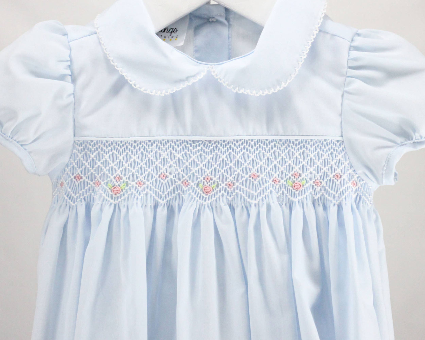 Baby Blessings Clothing - White Over Light Blue Renee Bubble