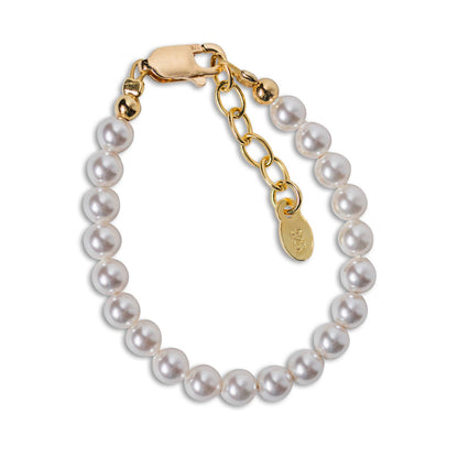 Cherished Moments - Kids 14K Gold-Plated Pearl Baby Bracelet Children's Jewelry