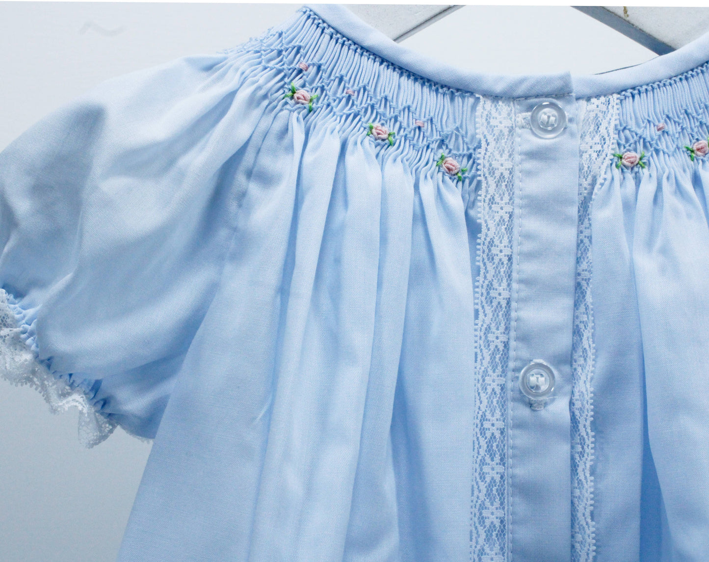 Baby Blessings Clothing - Blue Geometric Flowers Sophia Dress Classic