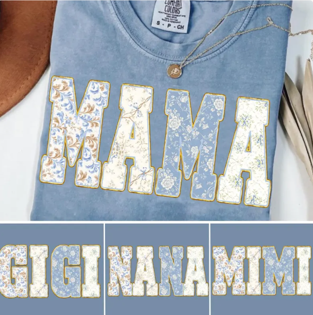 Southern Backroad Tees LLC - Blue Toile Mama Shirt