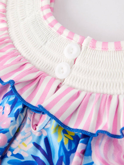 Rylee Faith Designs - “I ❤ MAMA”Embroidery Smocking Baby Girls Bubble