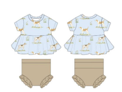 Sweet Bay Clothing - Hunting Dogs Peplum Set