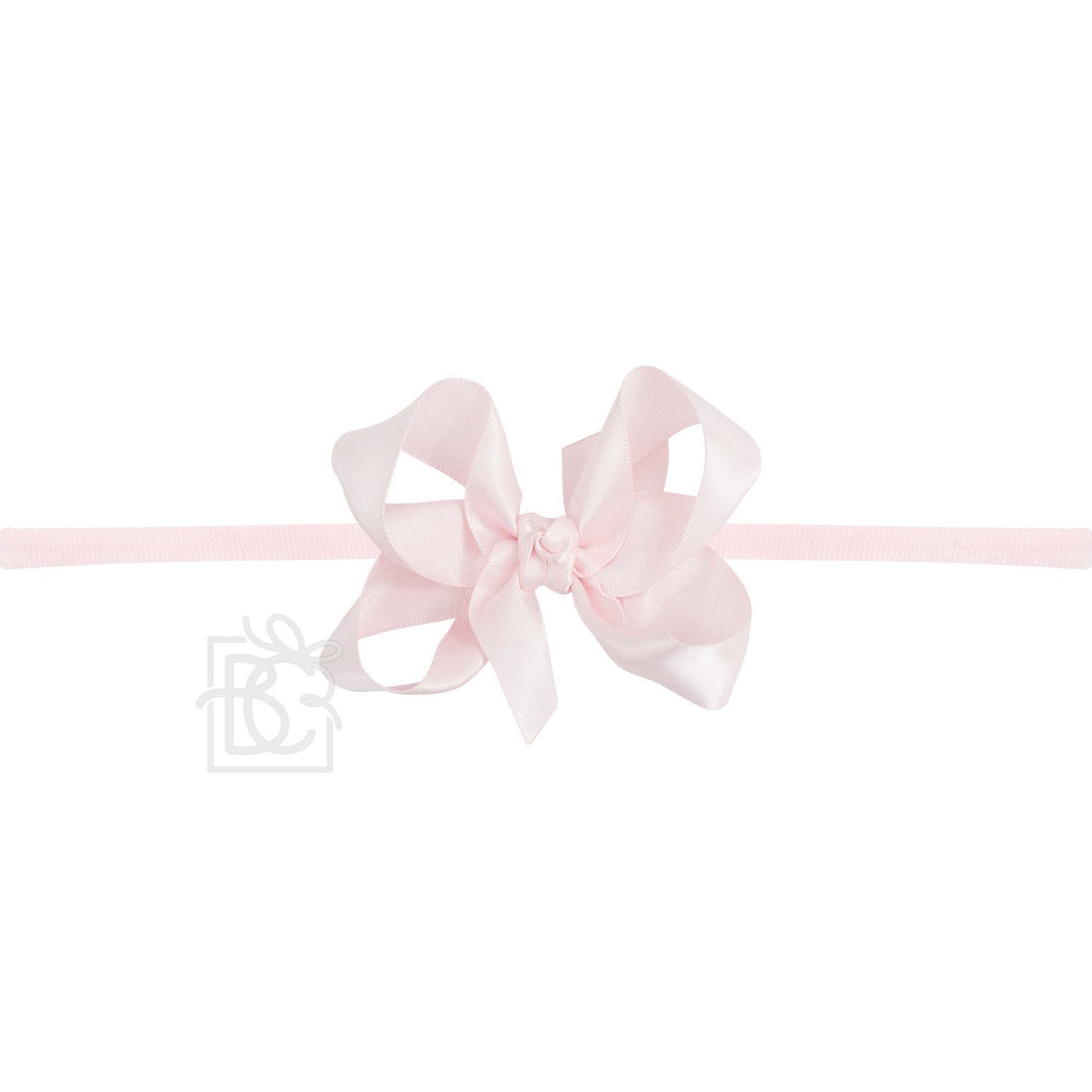 Beyond Creations: 3.5" SATIN 1/4" PANTYHOSE HEADBAND BOW