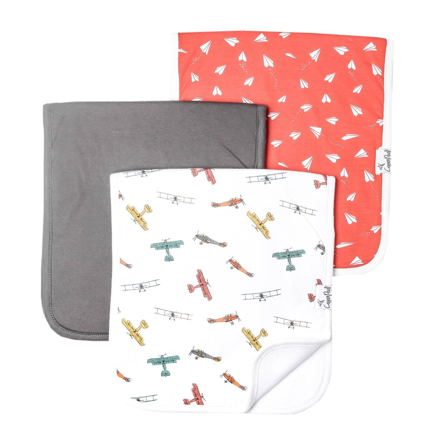 Copper Pearl - 3 Pack Premium Burp Cloths - Ace