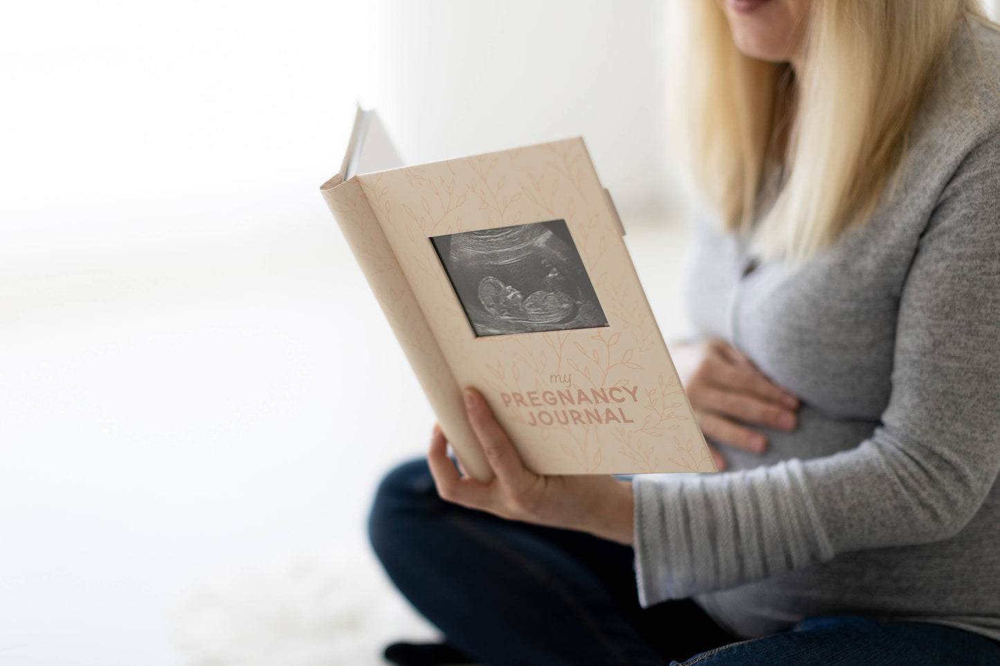 Leaves Keepsake Pregnancy Journal, Blush