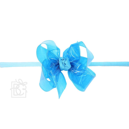 Beyond Creations, LLC - 4.5" WATERPROOF BOW W/ PANTYHOSE HEADBAND