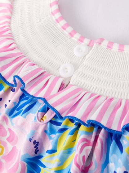 Rylee Faith Designs - “I ❤ MAMA”Embroidery Smocking Baby Girls Dress