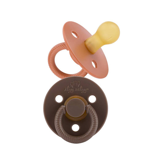 Itzy Soother™ Natural Rubber Paci Sets Chocolate + Caramel