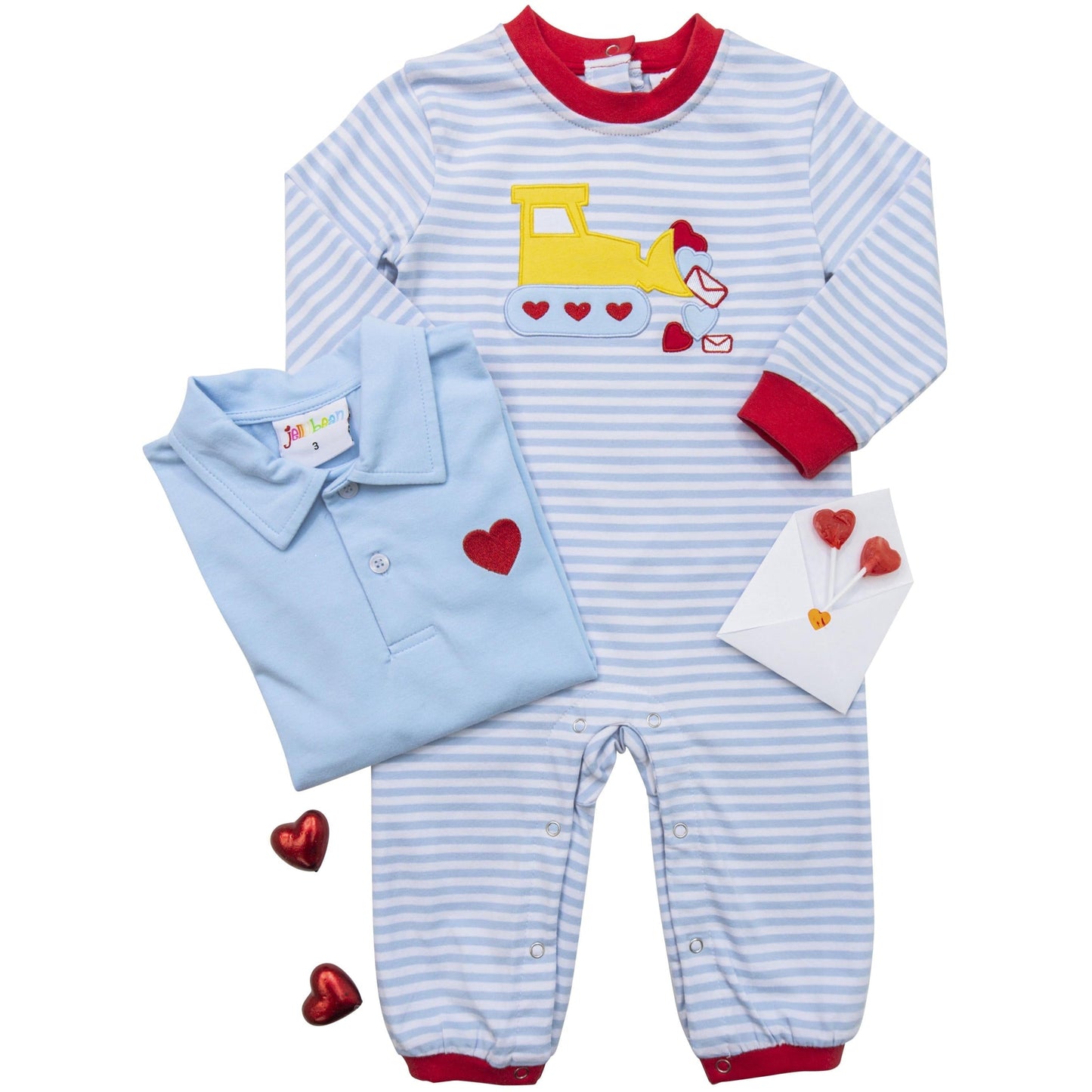 Jellybean by Smock Candy Heart Boys Polo
