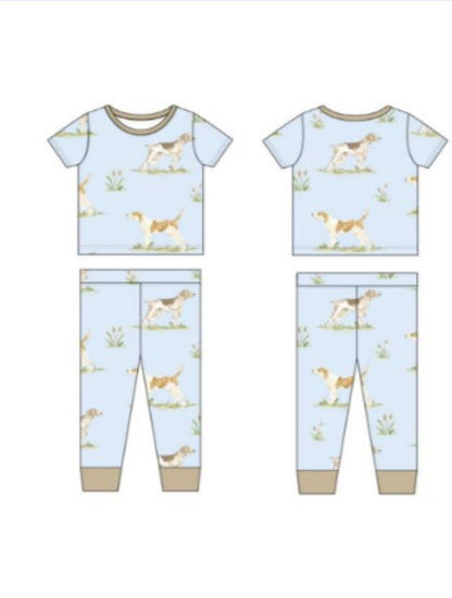 Sweet Bay Clothing - Hunting Dogs Two Piece Pajama Pants Set