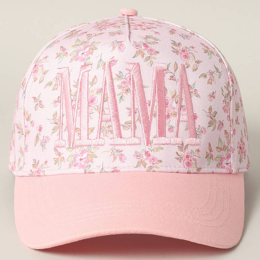 Fashion City - MAMA Embroidered Flower PatternTrucker Hat