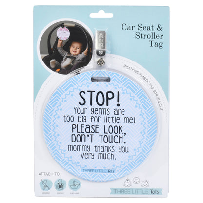 Three Little Tots - Blue Mommy No Touching and Stroller Tag