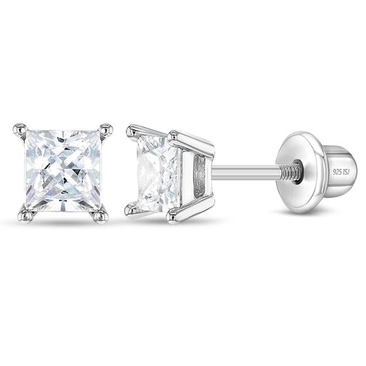 In Season Jewelry - Solitaire 2mm-5mm Baby / Toddler Earrings - Sterling Silver