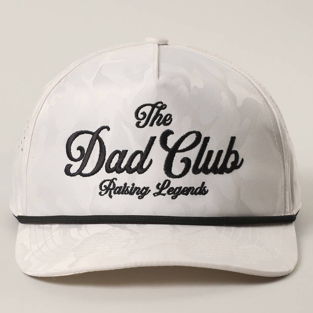 Fashion City - THE DAD CLUB Embroidered White Camo Trucker Hat