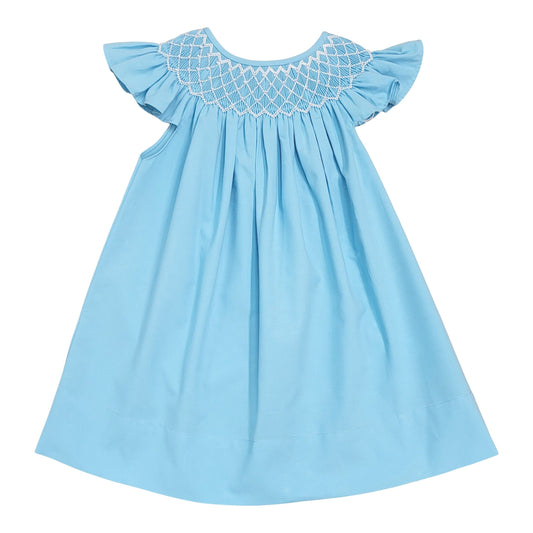 Catherine Pearl Aqua Smocked Dress