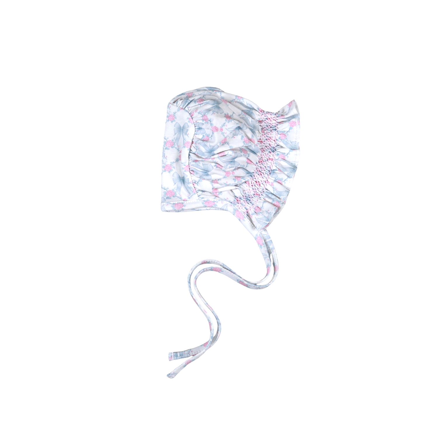Baby Loren Blue Coquettes Hand Smock Bonnet