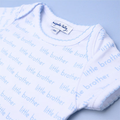 Magnolia Baby Little Brother Print Short Sleeve Bodysuit
