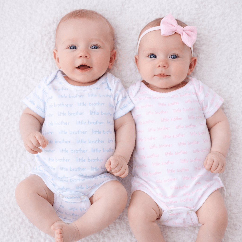 Magnolia Baby Little Brother Print Short Sleeve Bodysuit