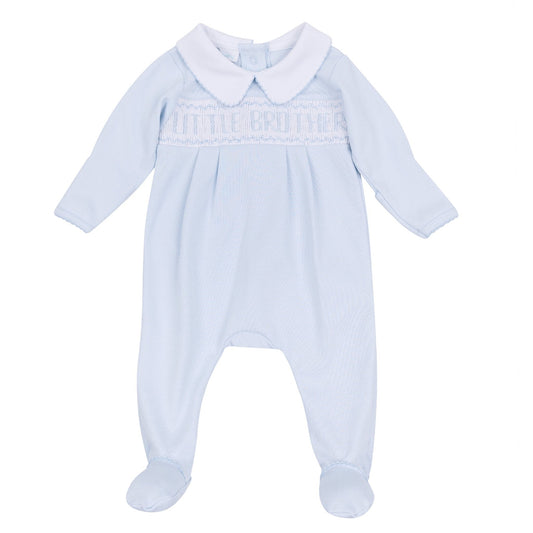Magnolia Baby Little Brother Smocked Boy Footie