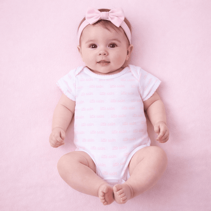 Magnolia Baby Little Sister Print Short Sleeve Bodysuit