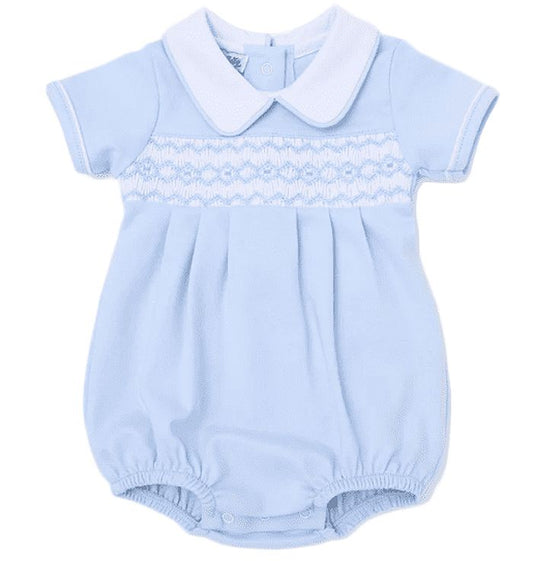 Magnolia Baby Hazel And Hudson Smocked Collared Bubble