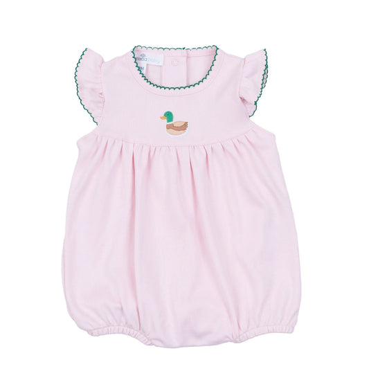 Magnolia Baby Mini Mallard Embroidered Bubble Pink