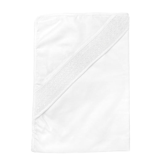 Petit Ami Neutral Smocked Blanket - White