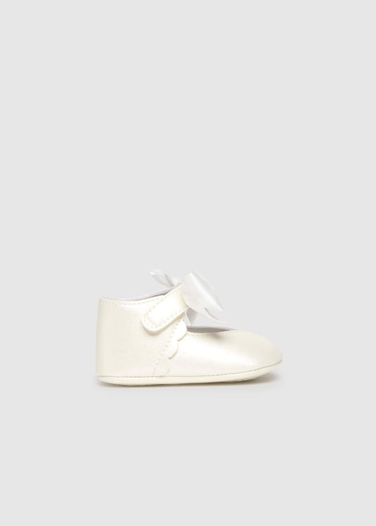 Mayoral Girl Bow Mary Jane Shoes - White
