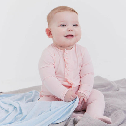 Magnetic Me Pink Dogwood Modal Magnetic Ruffle Footie