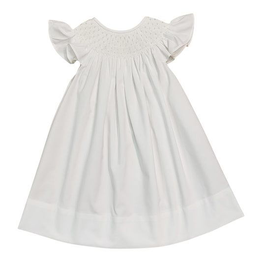 Catherine Pearl White Smocked Dress