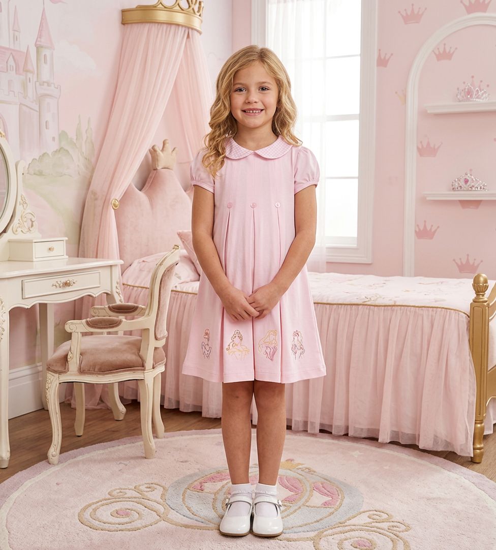 Baby Loren Pink Royal and Charm Pima Dress