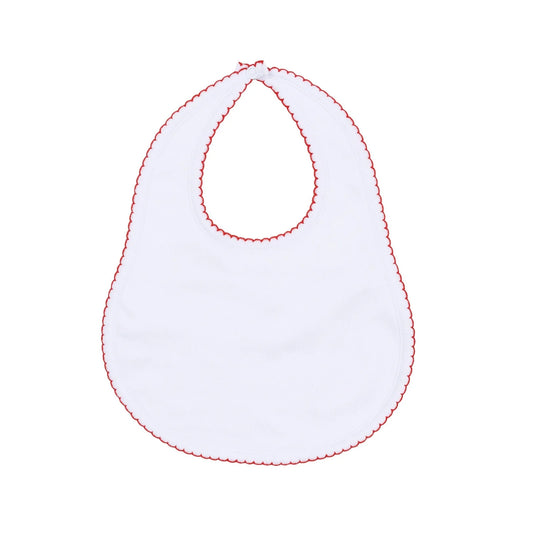 Magnolia Baby Red & White Essentials Bib