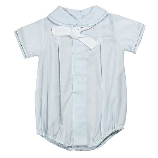 Petit Ami Romper with Anchor Embroidery