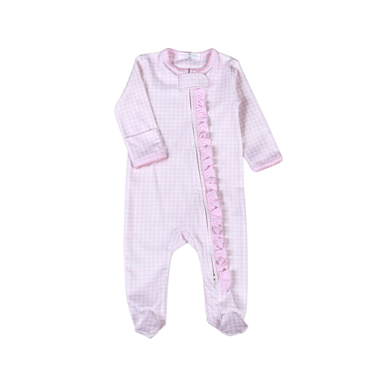 Baby Loren Pink Susie Pima Zipper Footie