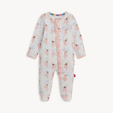 Magnetic Me Pretty Plies Modal Footie w/ Ruffle