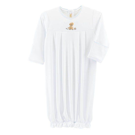 Baby Club Chic Good Puppy Boy Gown w/ Crochet Trim