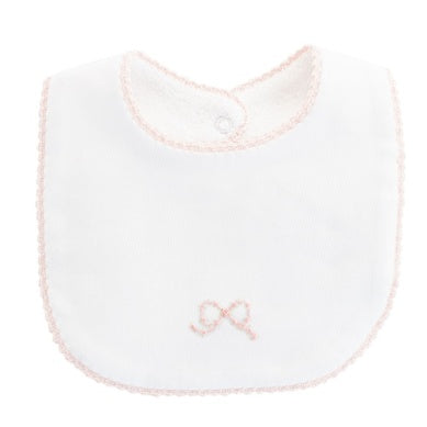 Baby Club Chic Pretty Bows Bib w/ Crochet Trim