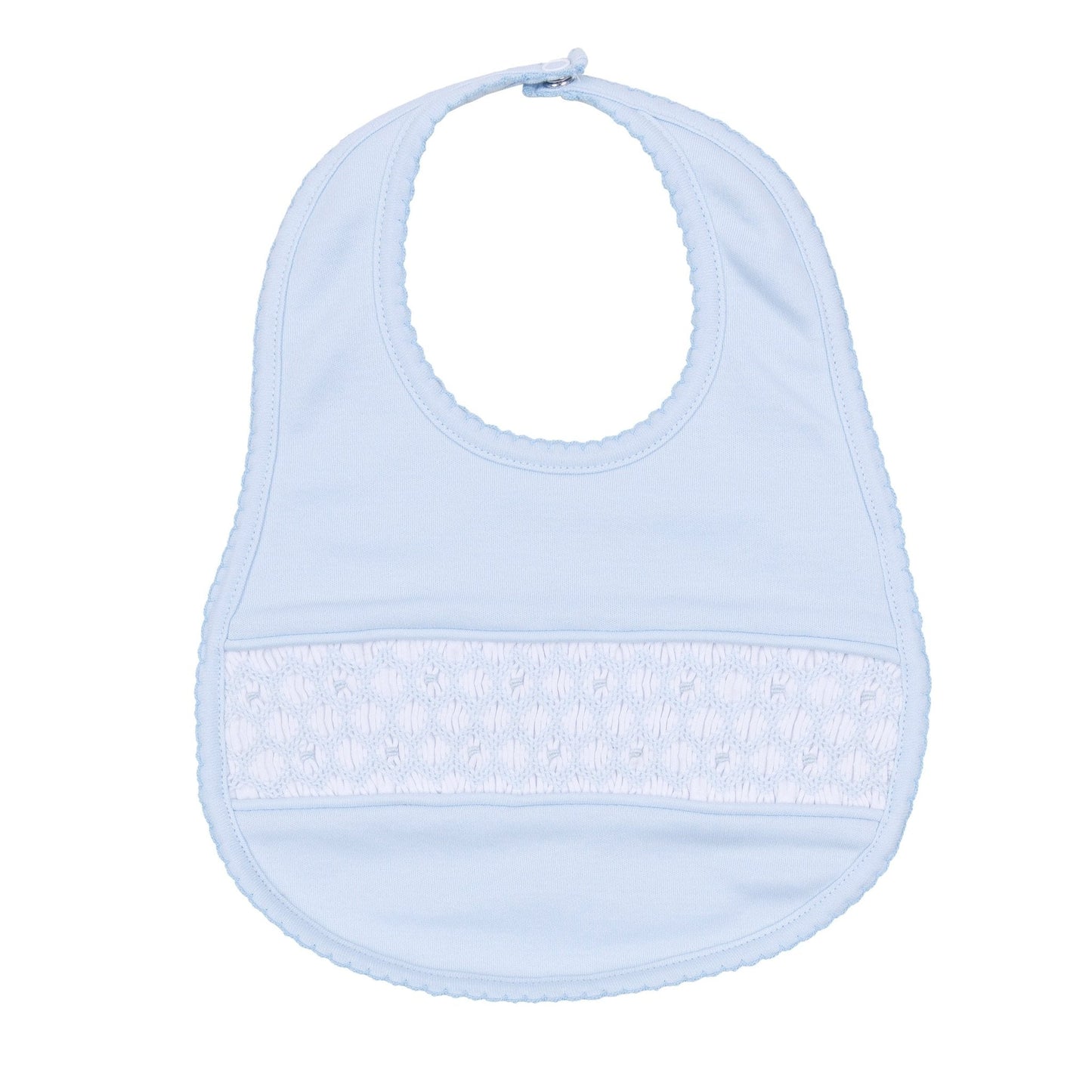 Walker's Classics Smocked Bib - Light Blue