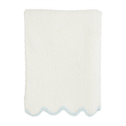 MudPie Scallop Chenille Blanket (Pink/Blue)