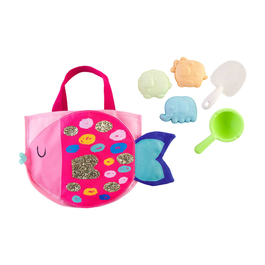 Mudpie Fish Beach Tote with Toys