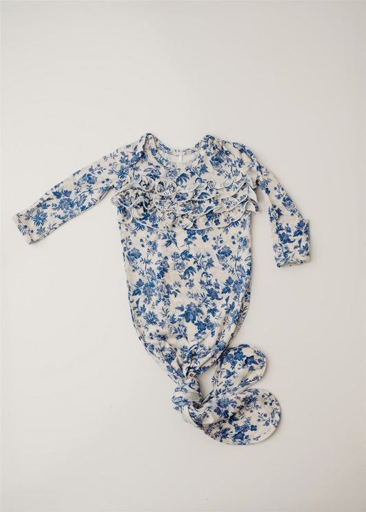 Rockin Royalty Blue Bell Bliss Knot Gown - Newborn