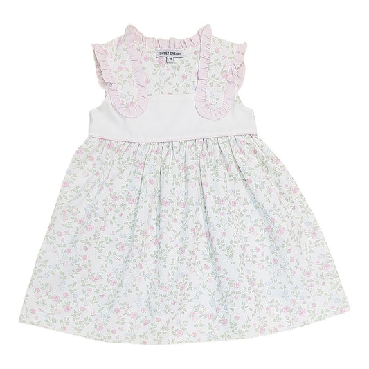 Sweet Dreams Pink Ruffle Shoulder Floral Print Dress