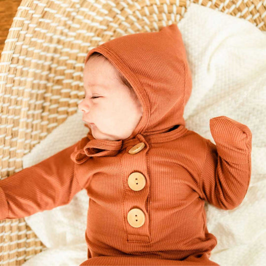 Dolly Lana - Knottted baby gown - Rust