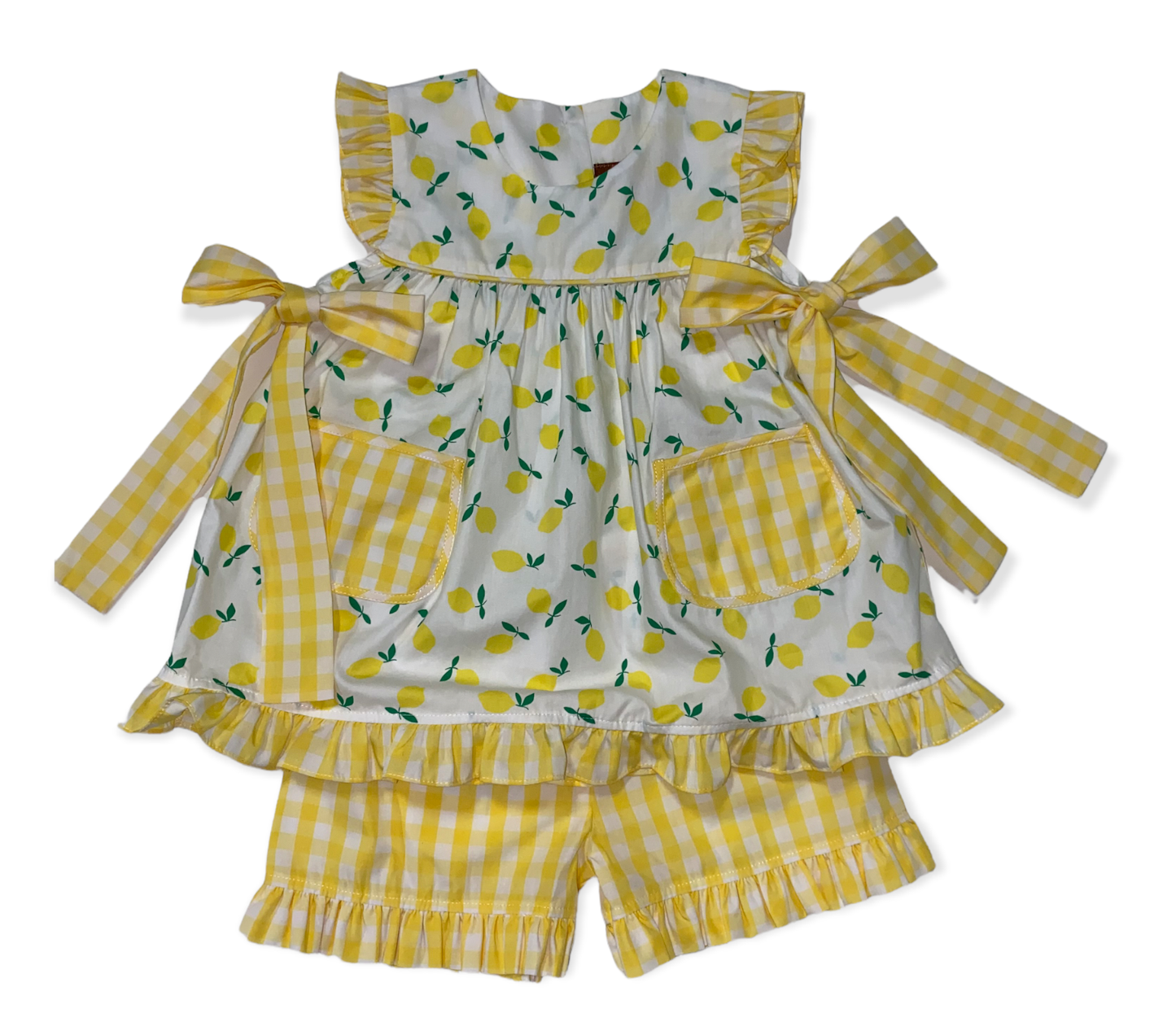 Millie Jay Lemon Short Set w/ Ties