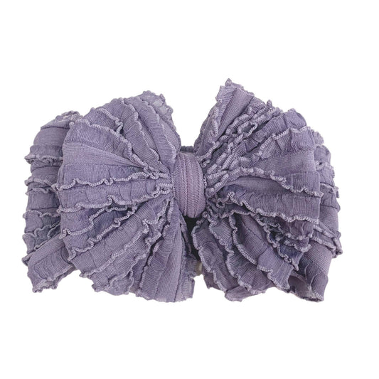 Rockin Royalty - Steel Lavender Mini Ruffled Headband