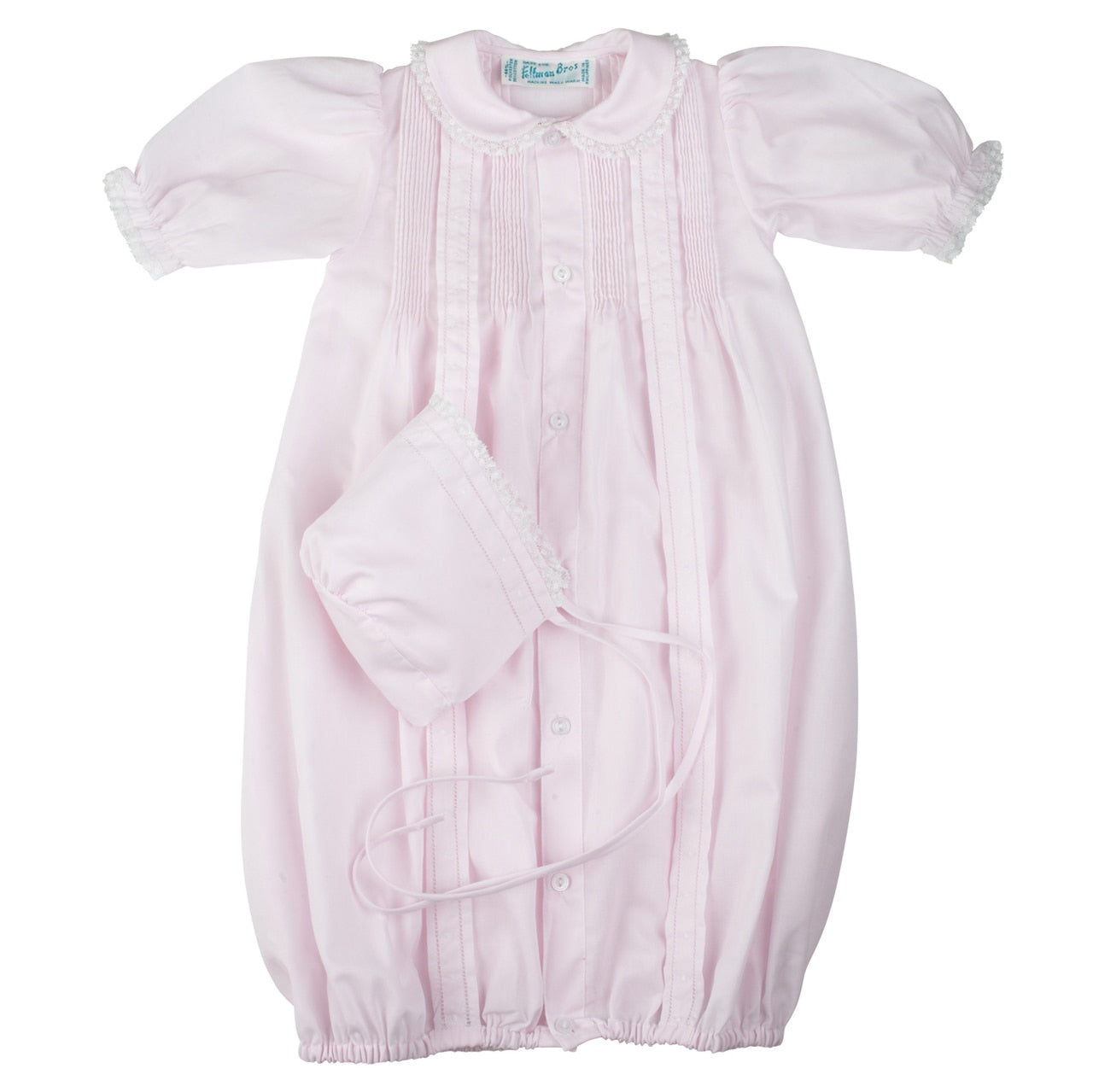 Feltman Bros Pink Take Me Home Gown and Hat Newborn
