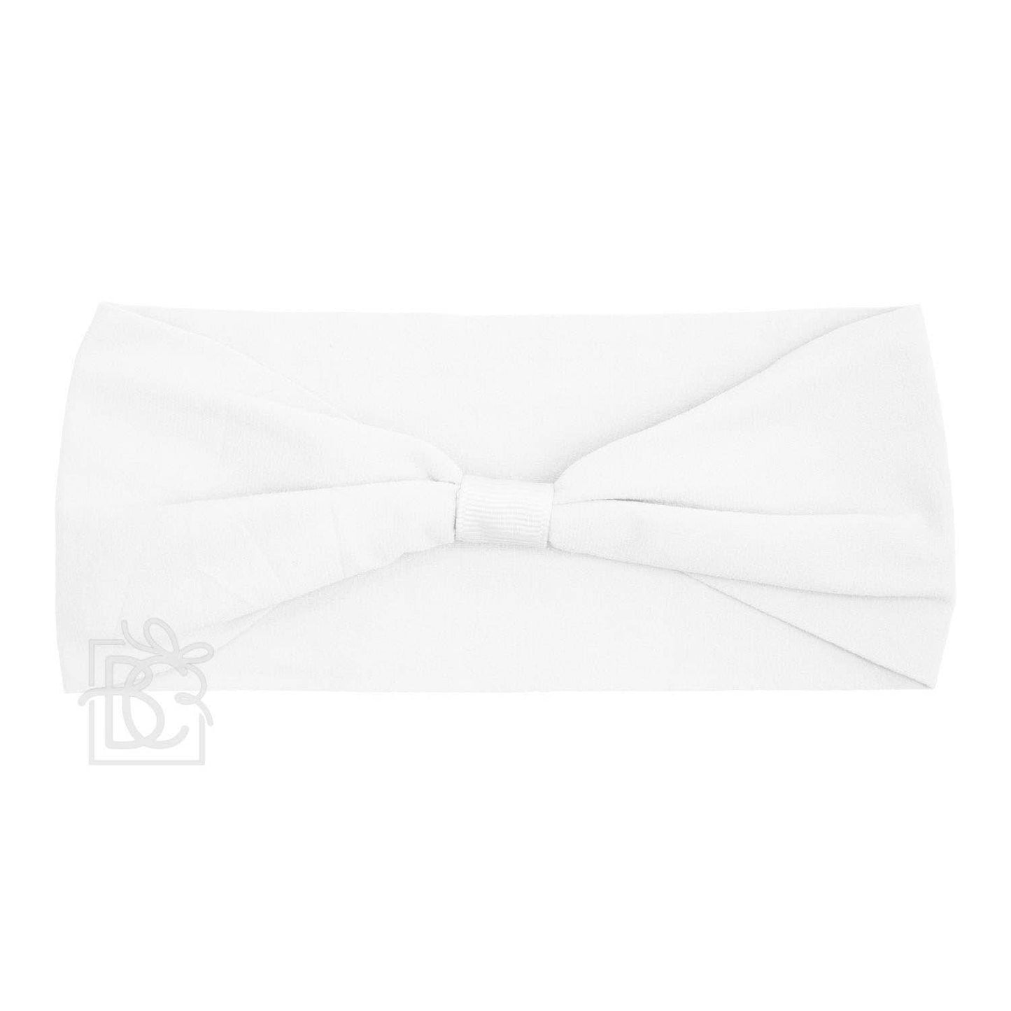 Beyond Creations White Wide Pantyhose Add-A-Bow Headband