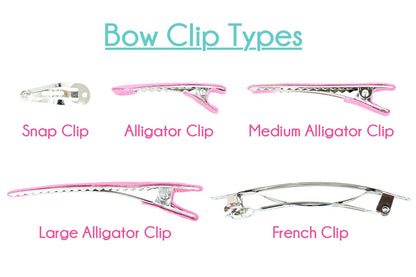 Beyond Creations 5.5” Alligator Clip Bow (Huge) Color Options