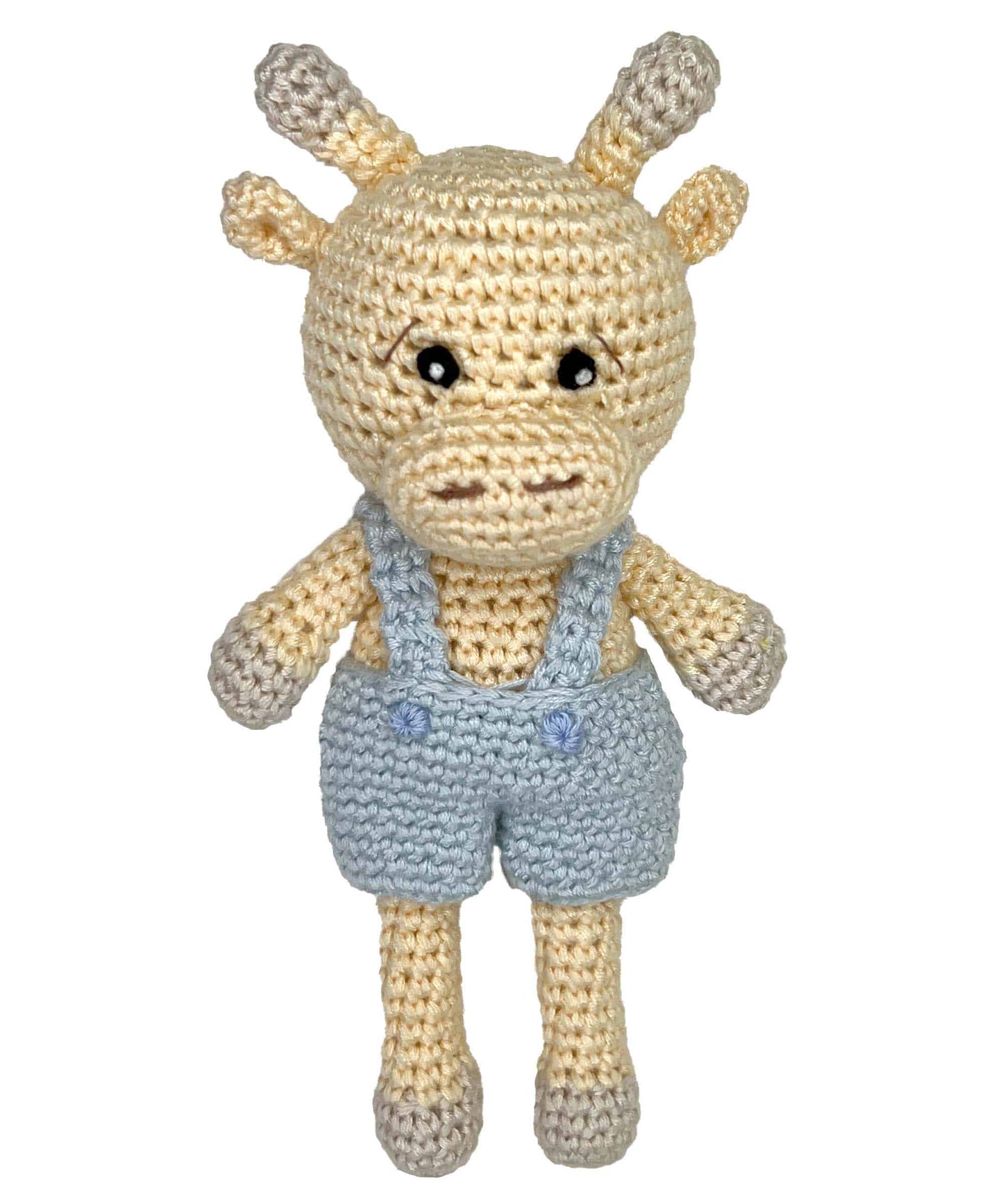 Zubels 5" Boy/Girl Giraffe Crochet Bamboo Rattle